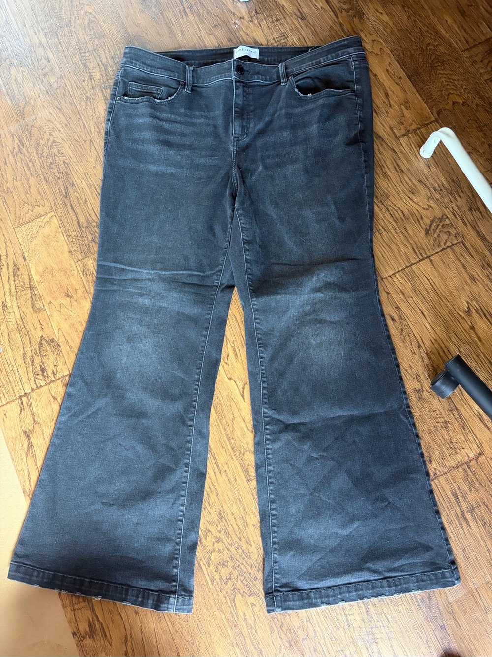Lane Bryant Washed Black Flare Jeans 20